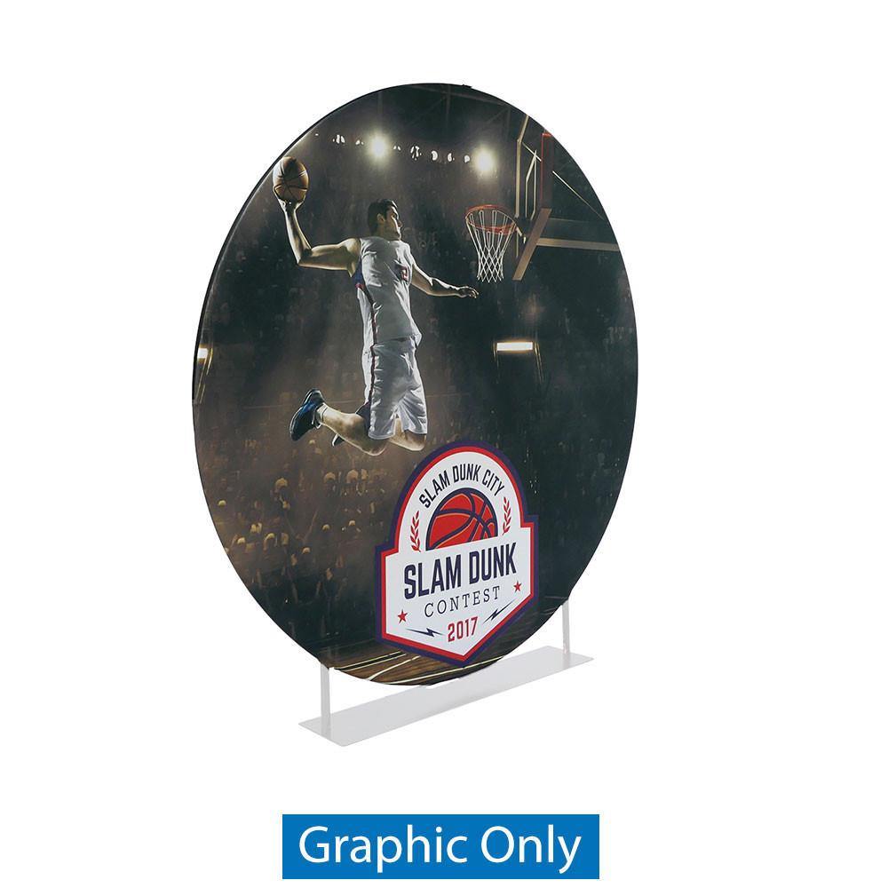 7 ft. EZ Extend® Circle Displays — Single Sided Graphic Only with White Back Fabric